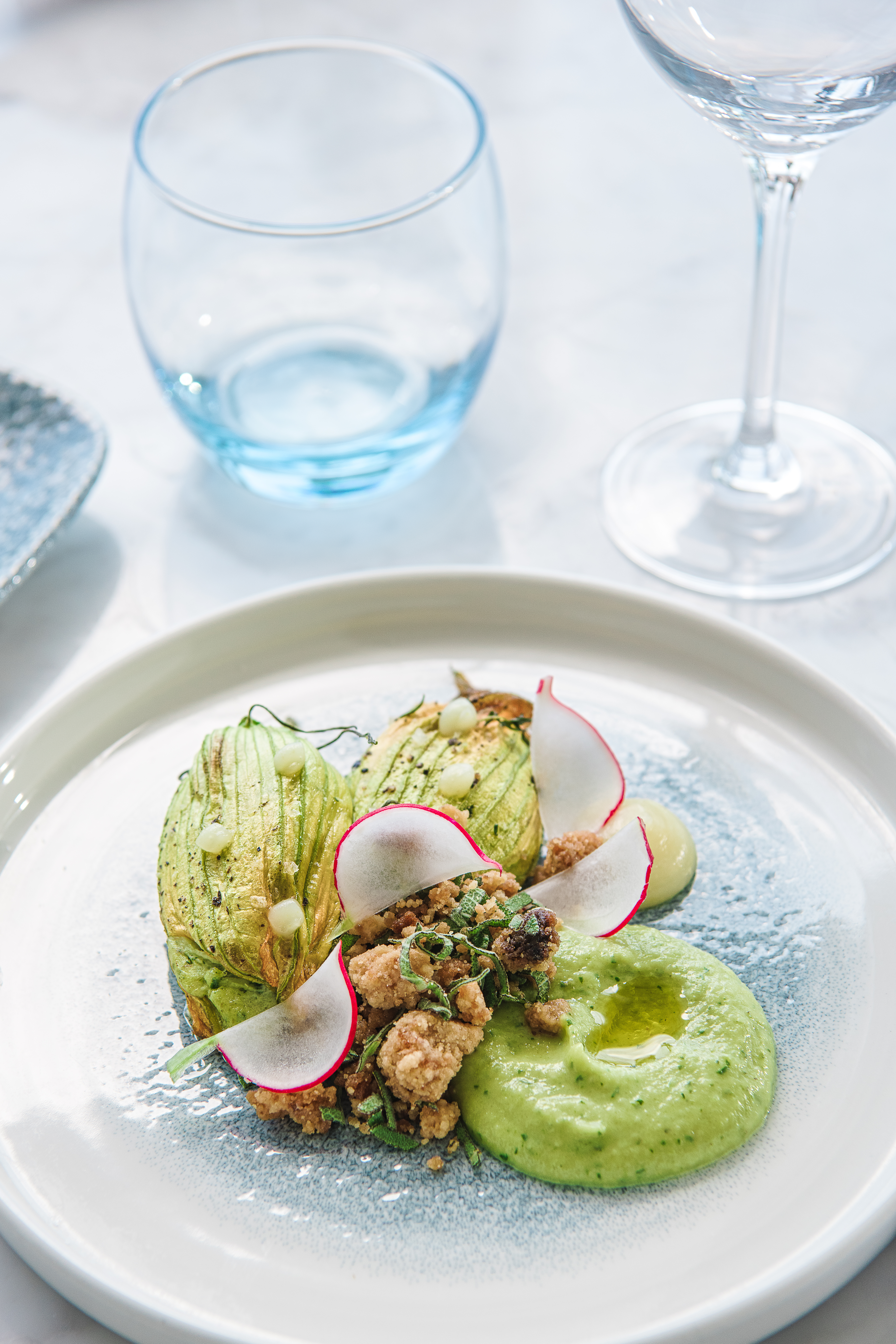 Starter Fleurs de courgette at Calade