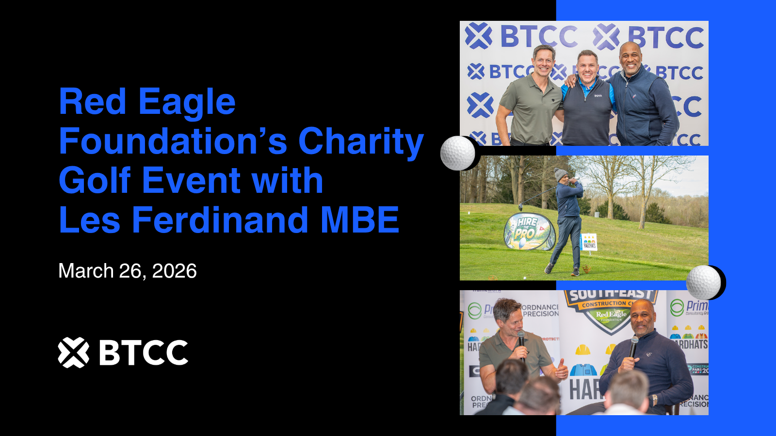 BTCC Exchange Sponsors Red Eagle Foundation’s Charity Golf Event Featuring Les Ferdinand MBE