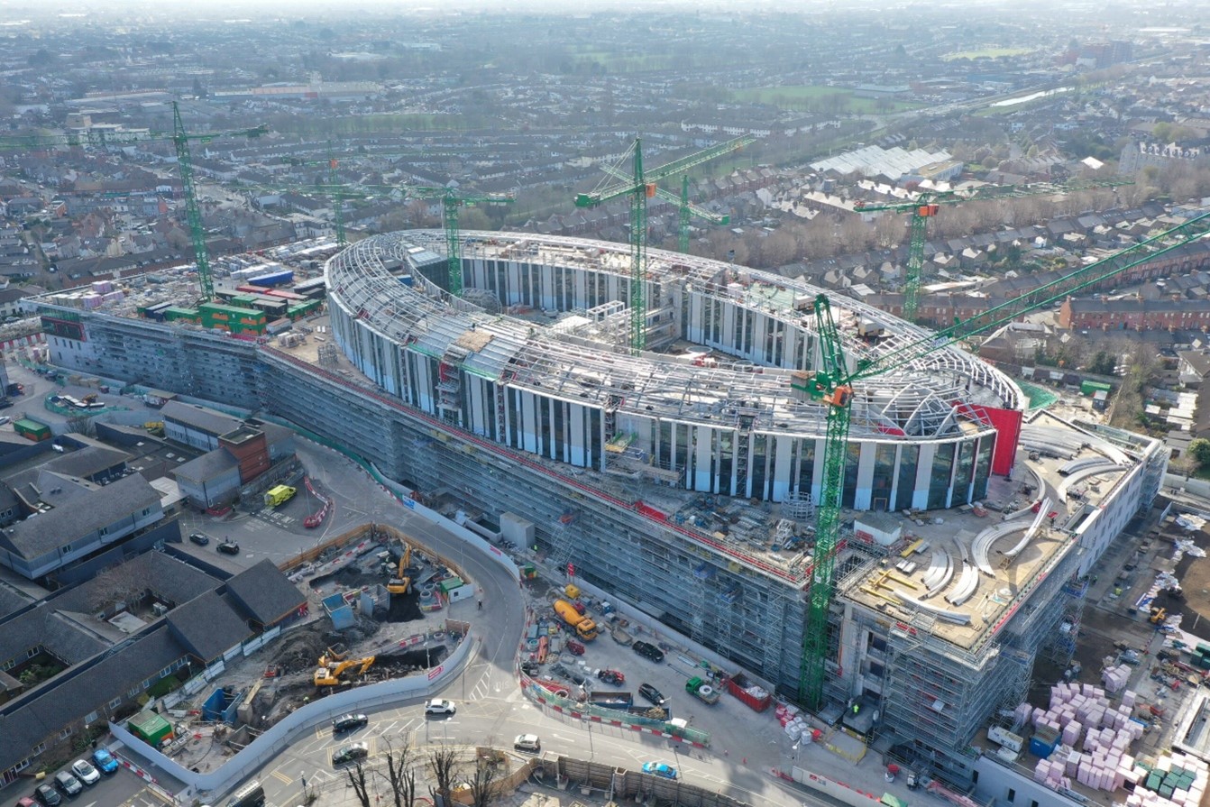 Construction site of the new Children Hospital of CHI in Dublin, Ireland