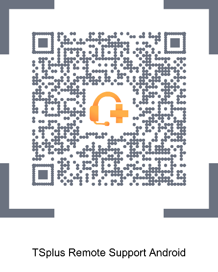 TSplus Remote Support for Android QR code