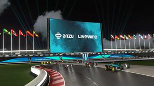Anzu and Livewire announcement banner in Trackmania