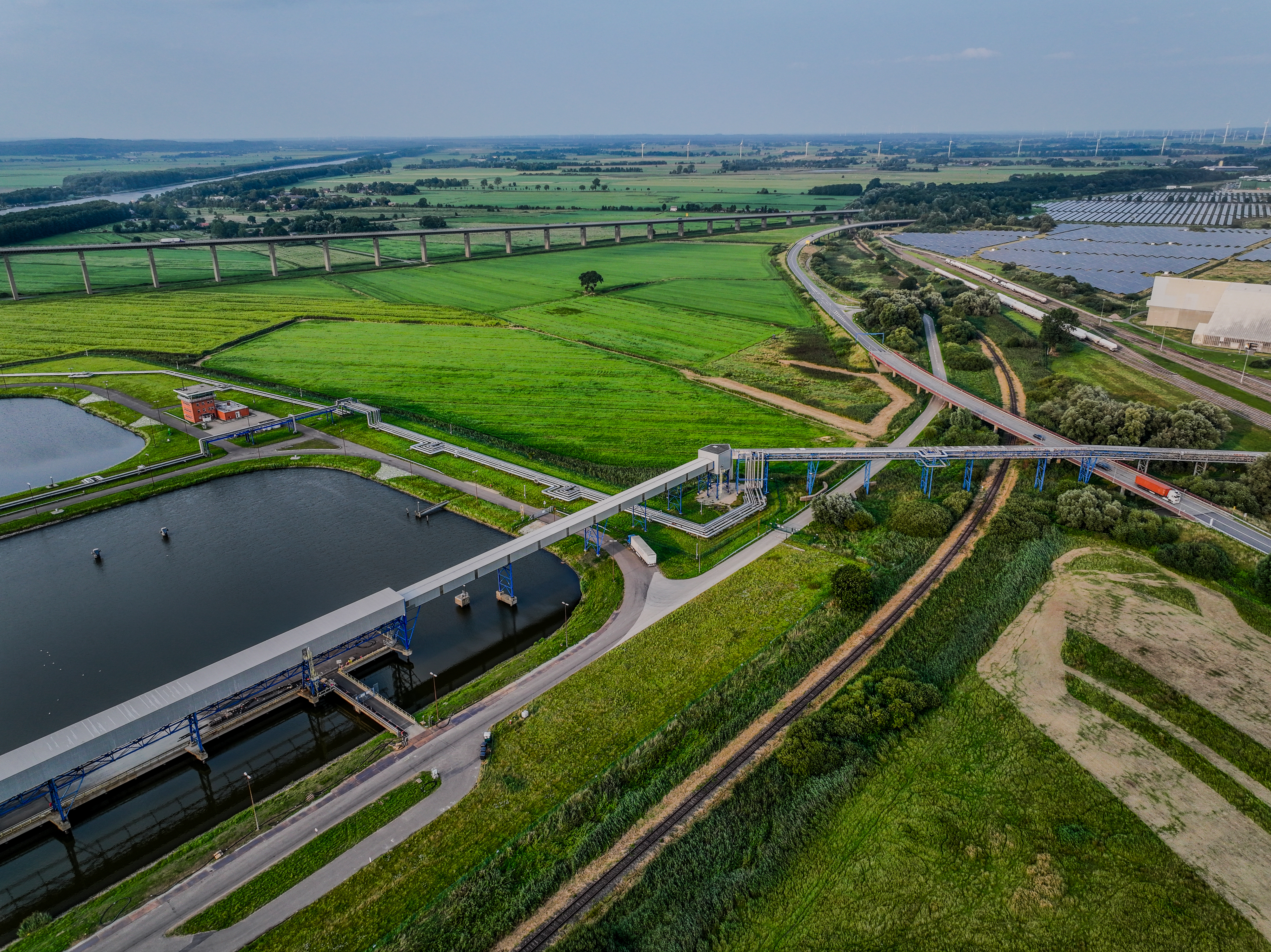 Aerial view of the Brunsbüttel NH3 import terminal