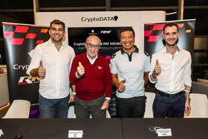 RNF Racing Ltd. is pleased to announce a new majority shareholder with CryptoDATA Tech, a blockchain-applied technologies pioneer and developer of hardware and software cybersecurity solutions. This strategic investment marks a significant milestone and a beginning of a new era for the fifteen months old RNF MotoGP team.*Ovidiu Toma - CEO CryptoDATA Tech (left), Carmelo Ezpeleta - CEO Dorna Sports (left-center), Razlan Razali - Team Principal RNF MotoGP Team (right-center), Bogdan Mărunțiș - Global Strategy CryptoDATA Tech (right).