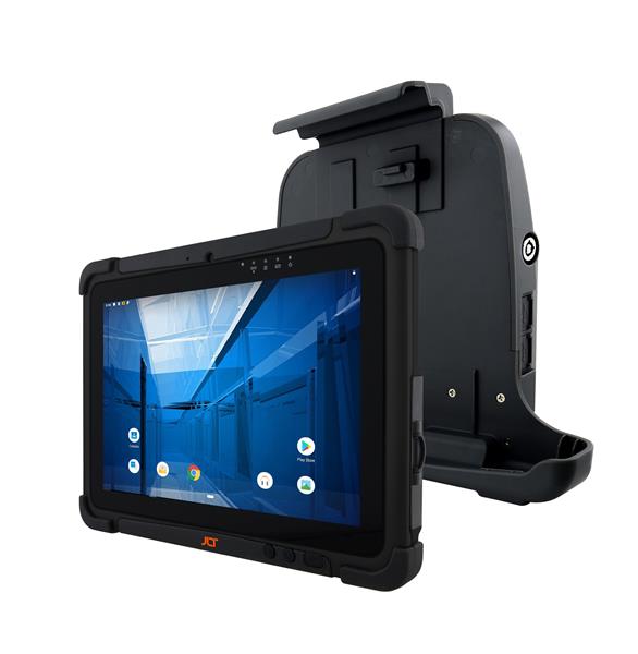 Fully rugged JLT MT3010A Android 9 tablet with docking station