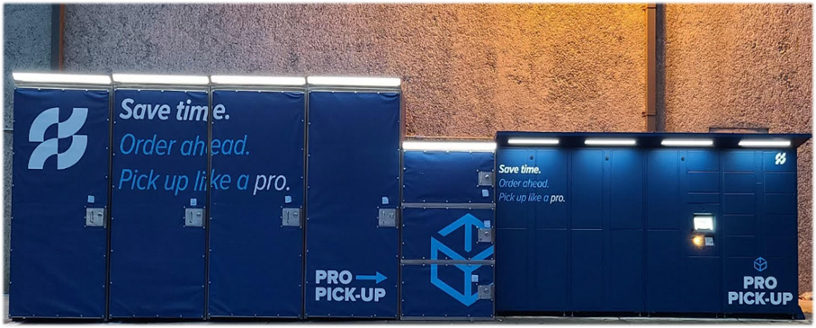 Quadient lockers at Ferguson store