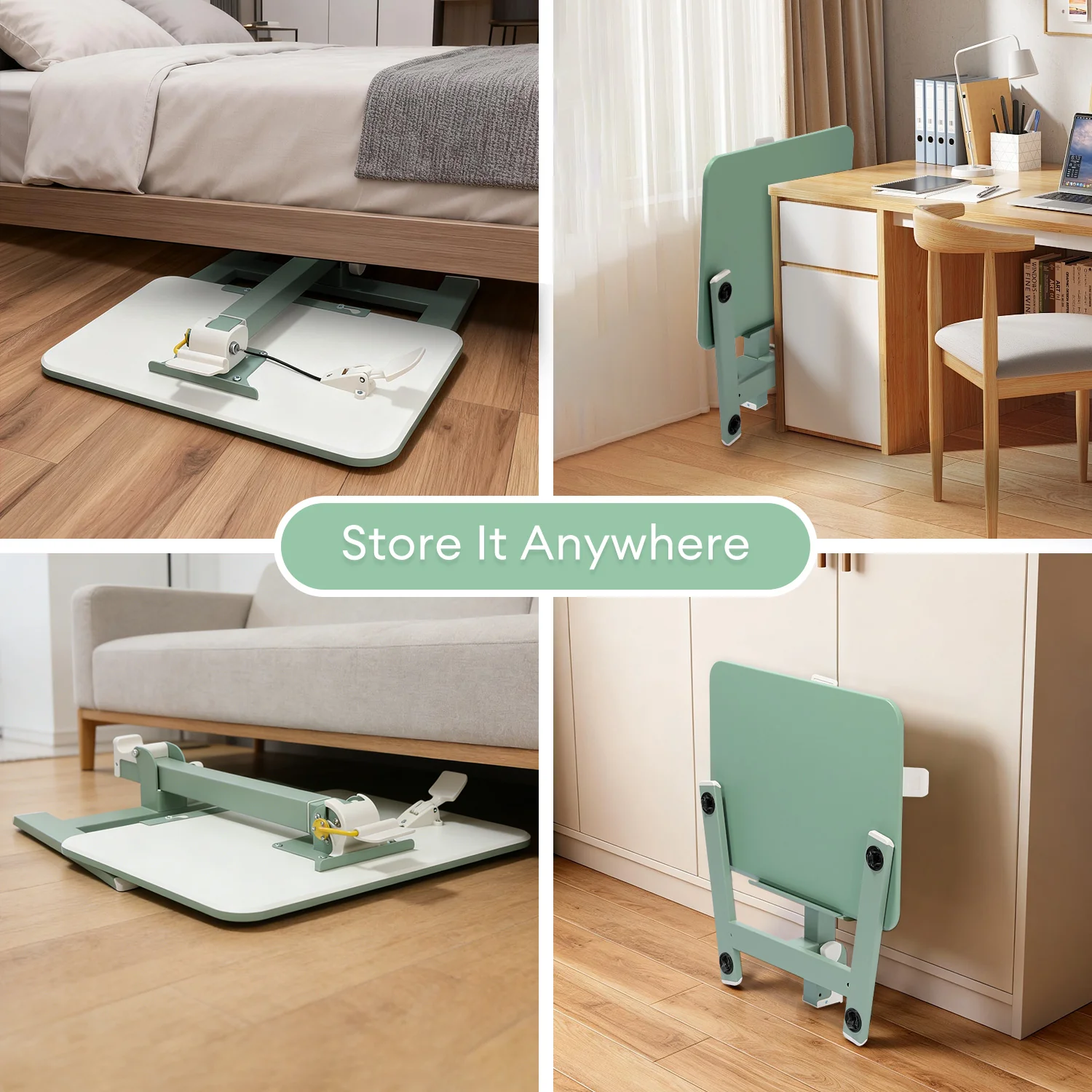 MUSSO AnyDesk D7 in living room with different configurations