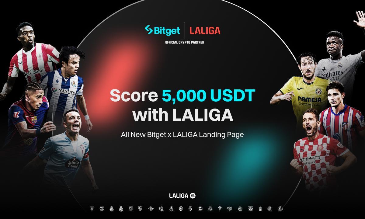 Bitget e LALIGA lançam bolão gratuito que irá premiar vencedores com USDT