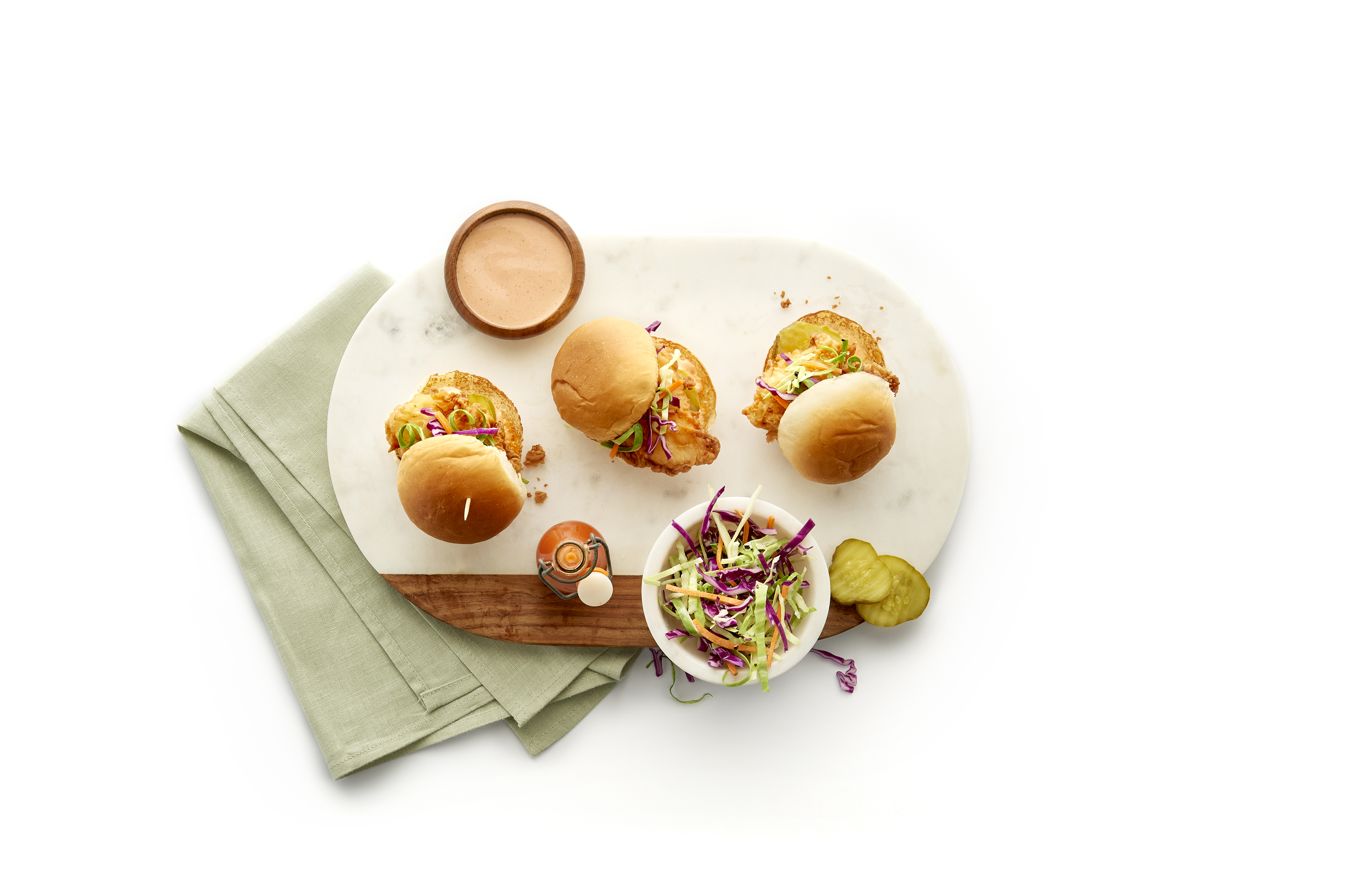 Chicken-sliders-on-buns