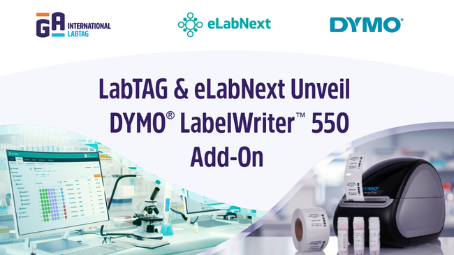 LapTAG & eLabNext Unveil Dymo® LabelWriter™ 550 Add-On