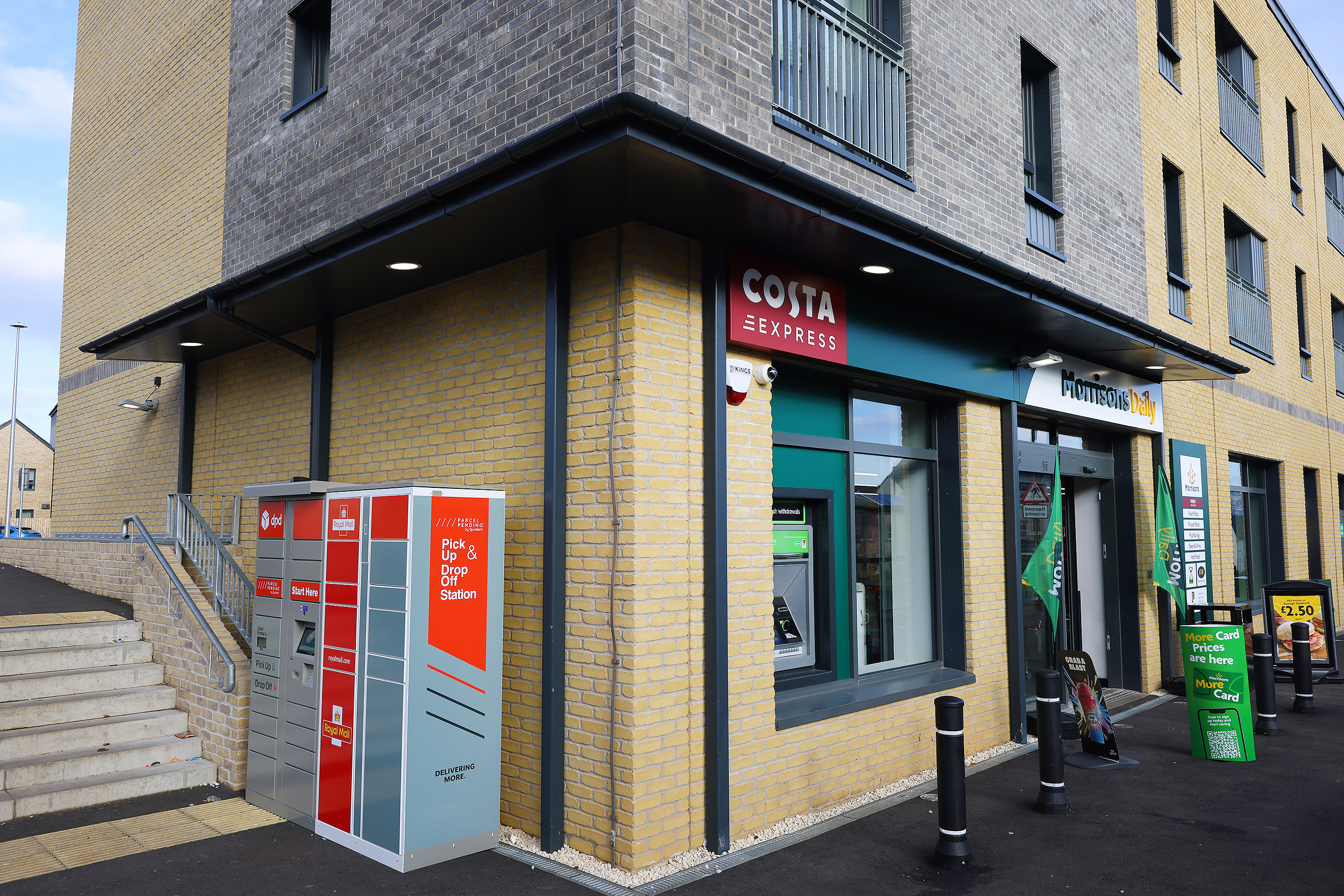 Parcel Pending by Quadient Open Network Locker at Morrisons Daily in UK