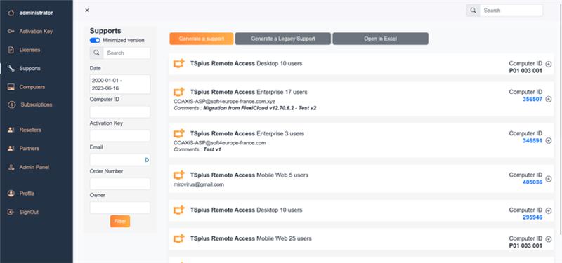 TSplus is delighted to announce a full redesign of its License Portal, featuring a modernized interface and improved responsiveness.