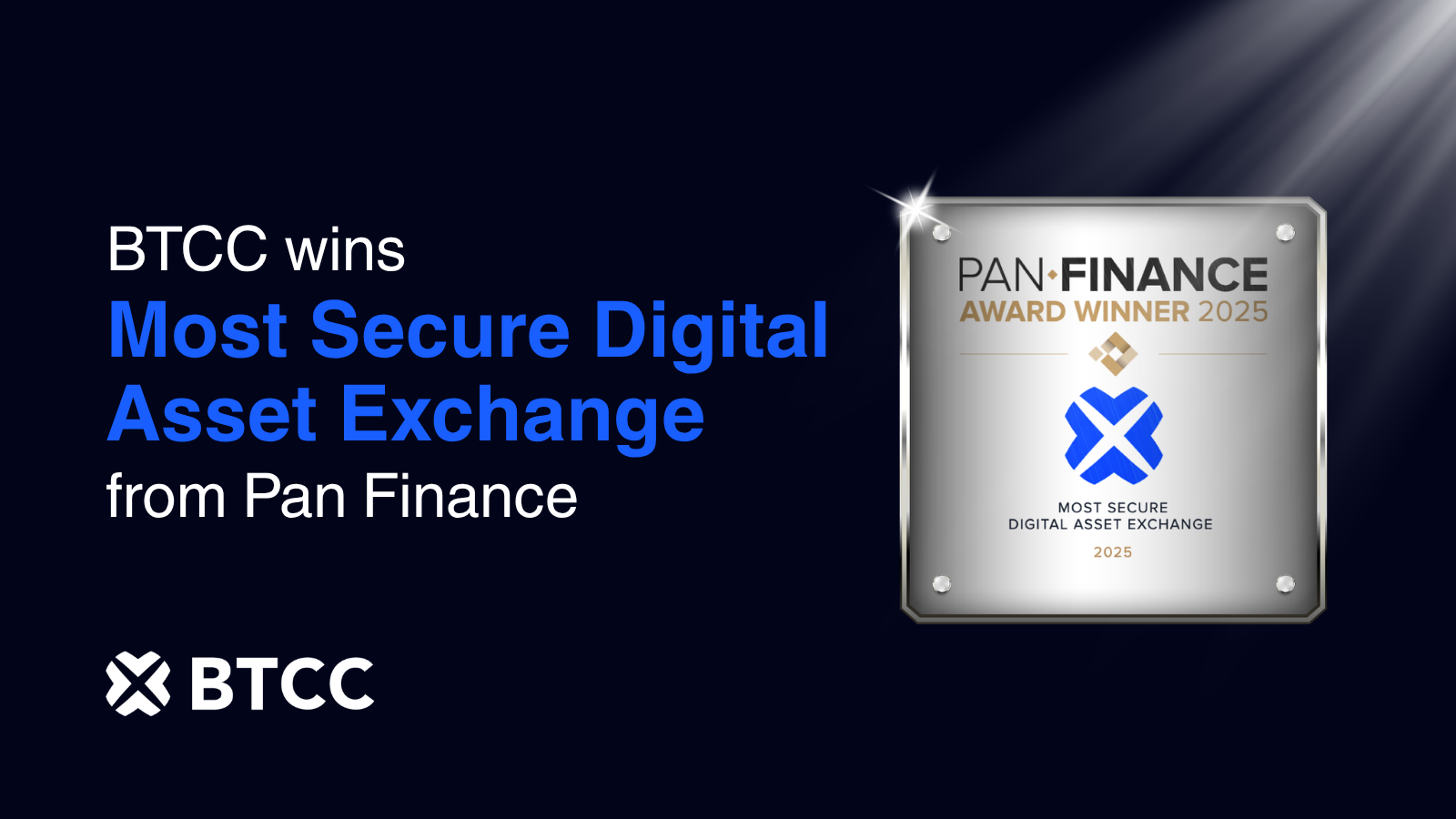 BTCC Wins Most Secure Digital Asset Exchange Award from Pan Finance, Celebrating 15 Years of Zero Security Breaches: BTCC Wins Most Secure Digital Asset Exchange Award from Pan Finance, Celebrating 15 Years of Zero Security Breaches