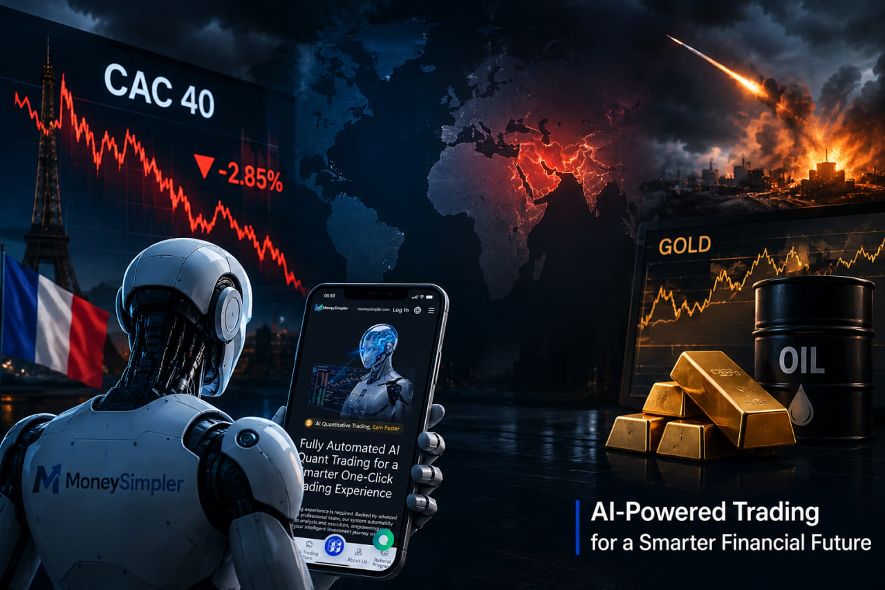 Tensions au Moyen-Orient, CAC 40 en chute, or et pétrole volatils, MoneySimpler lance un robot IA de trading automatisé