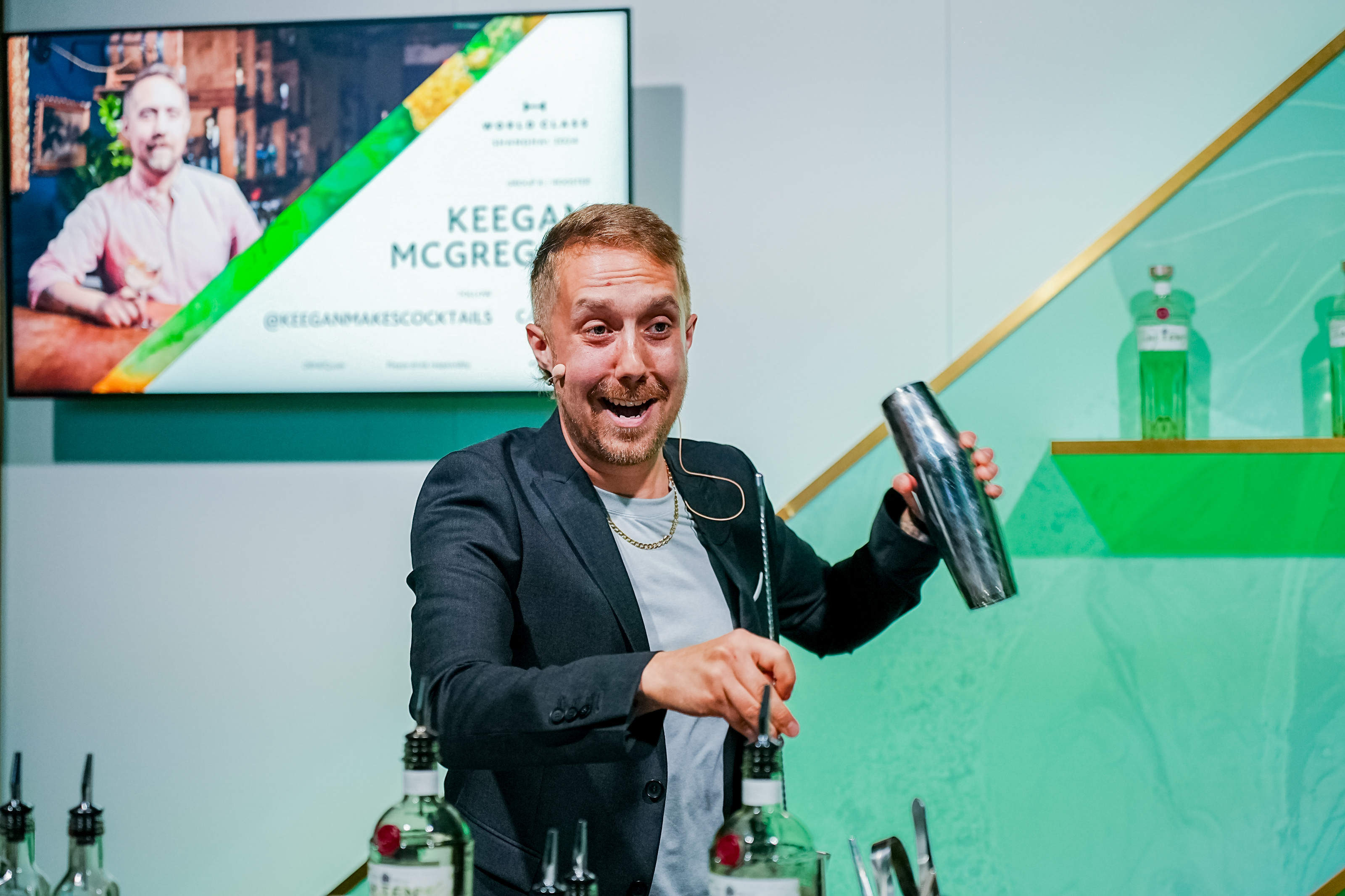 keegan mcgregor shakes his tanqueray no ten martini at the world class bartender of the year global finals in shanghai