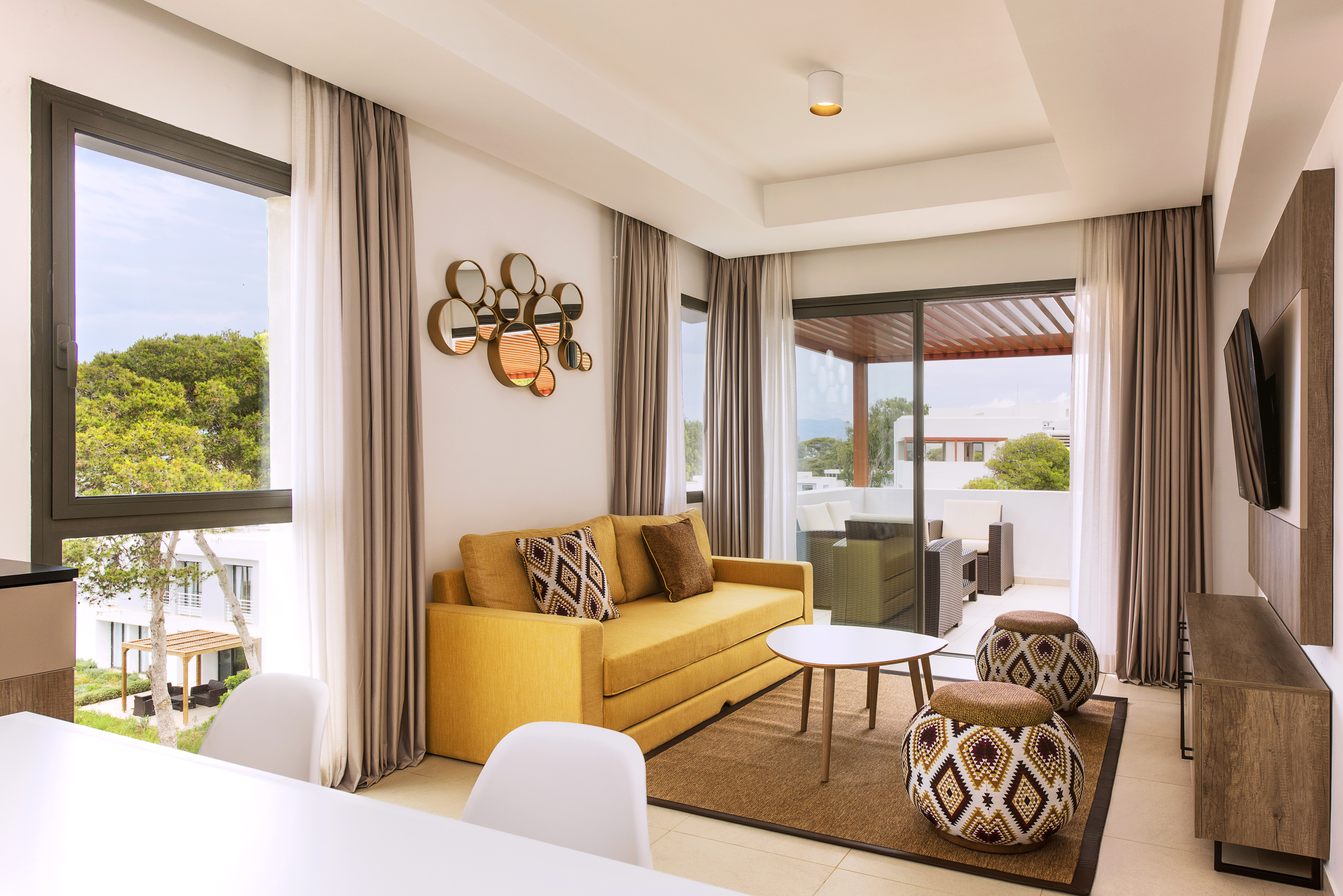 Apartment living area at Radisson Blu Residences Al Hoceima