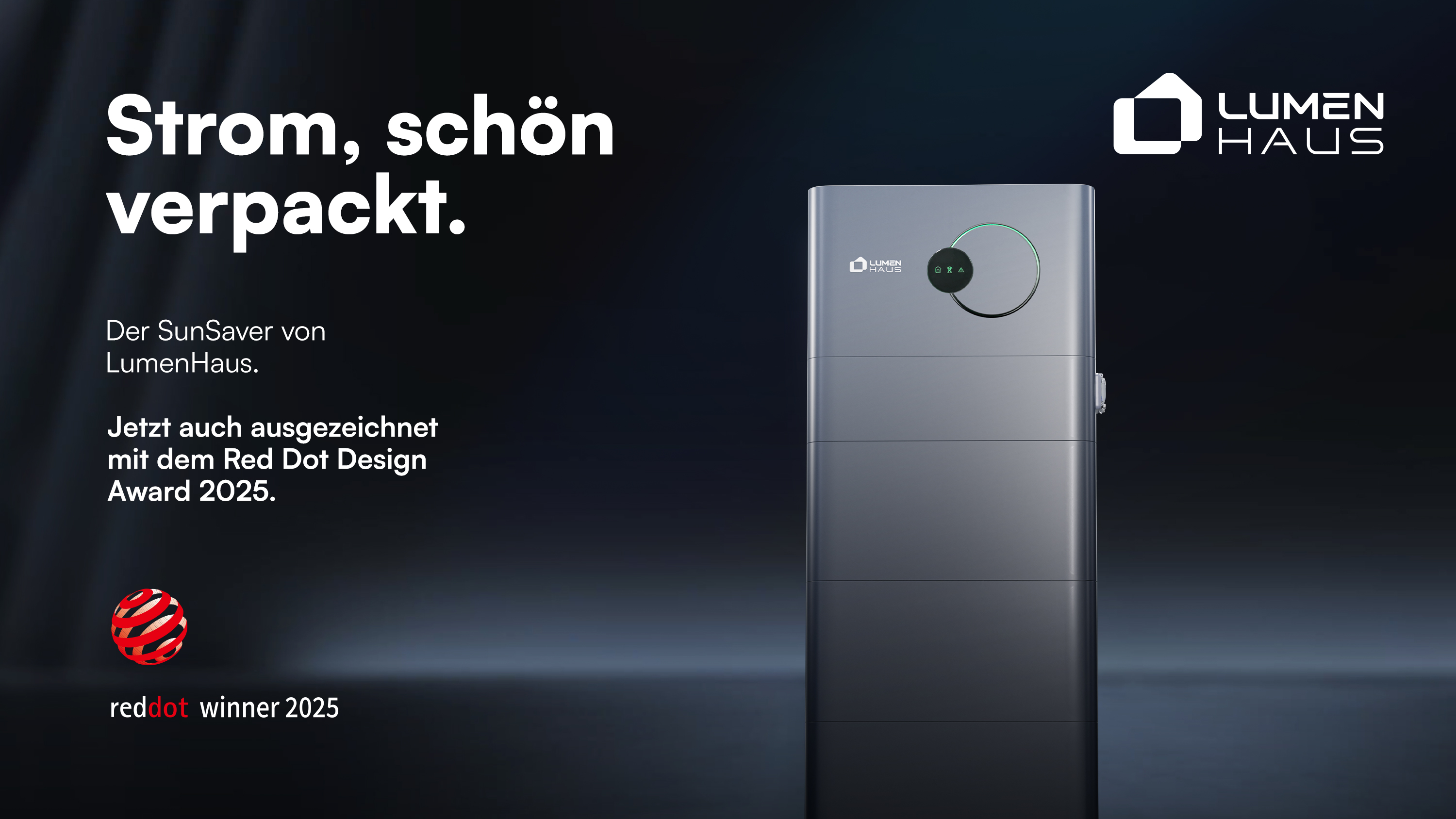 LumenHaus SunSaver gewinnt den Red Dot Design Award 2025