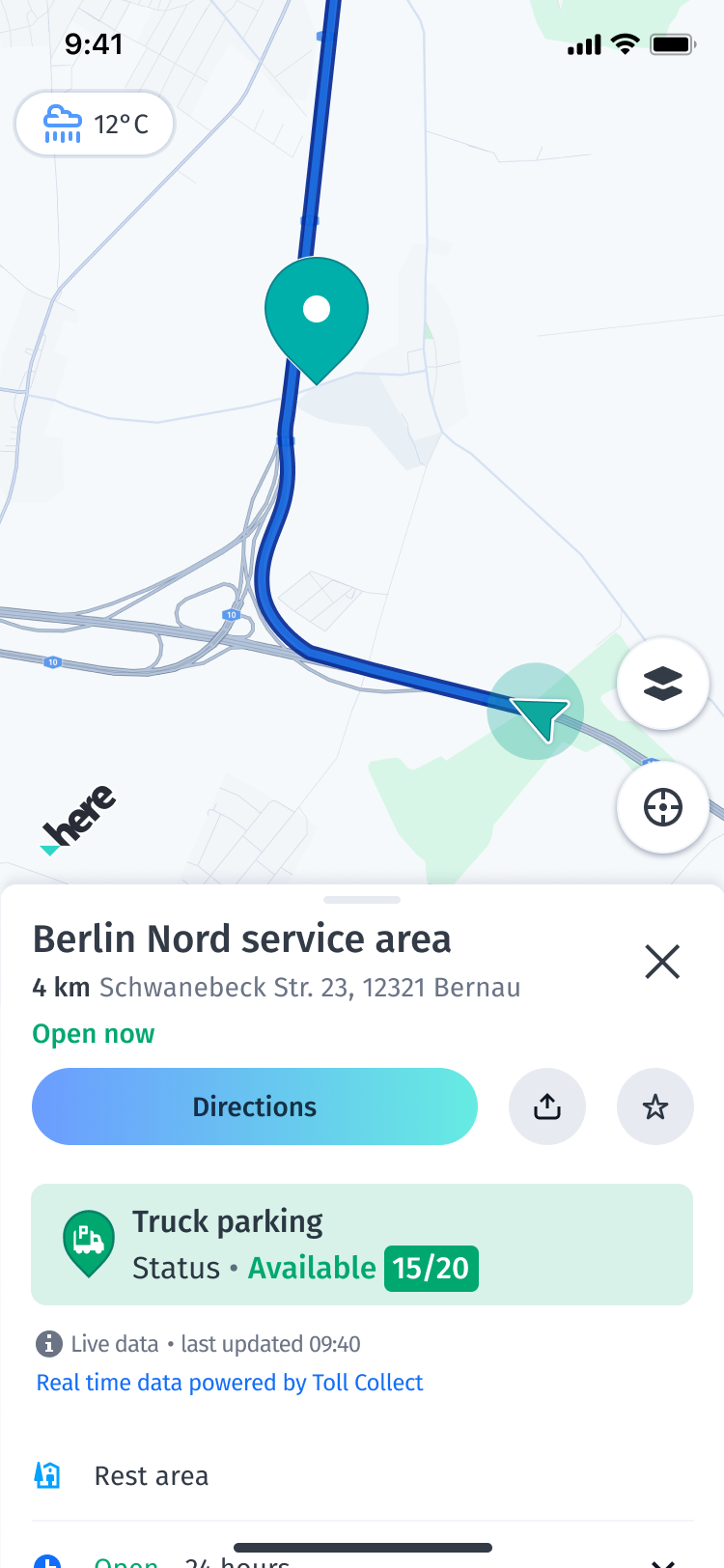 HERE WeGo Pro and Toll Collect