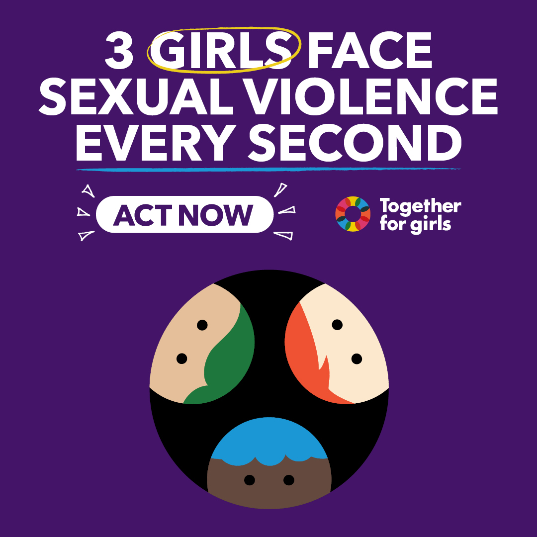 Every second this past year 3 girls experienced child sexual violence