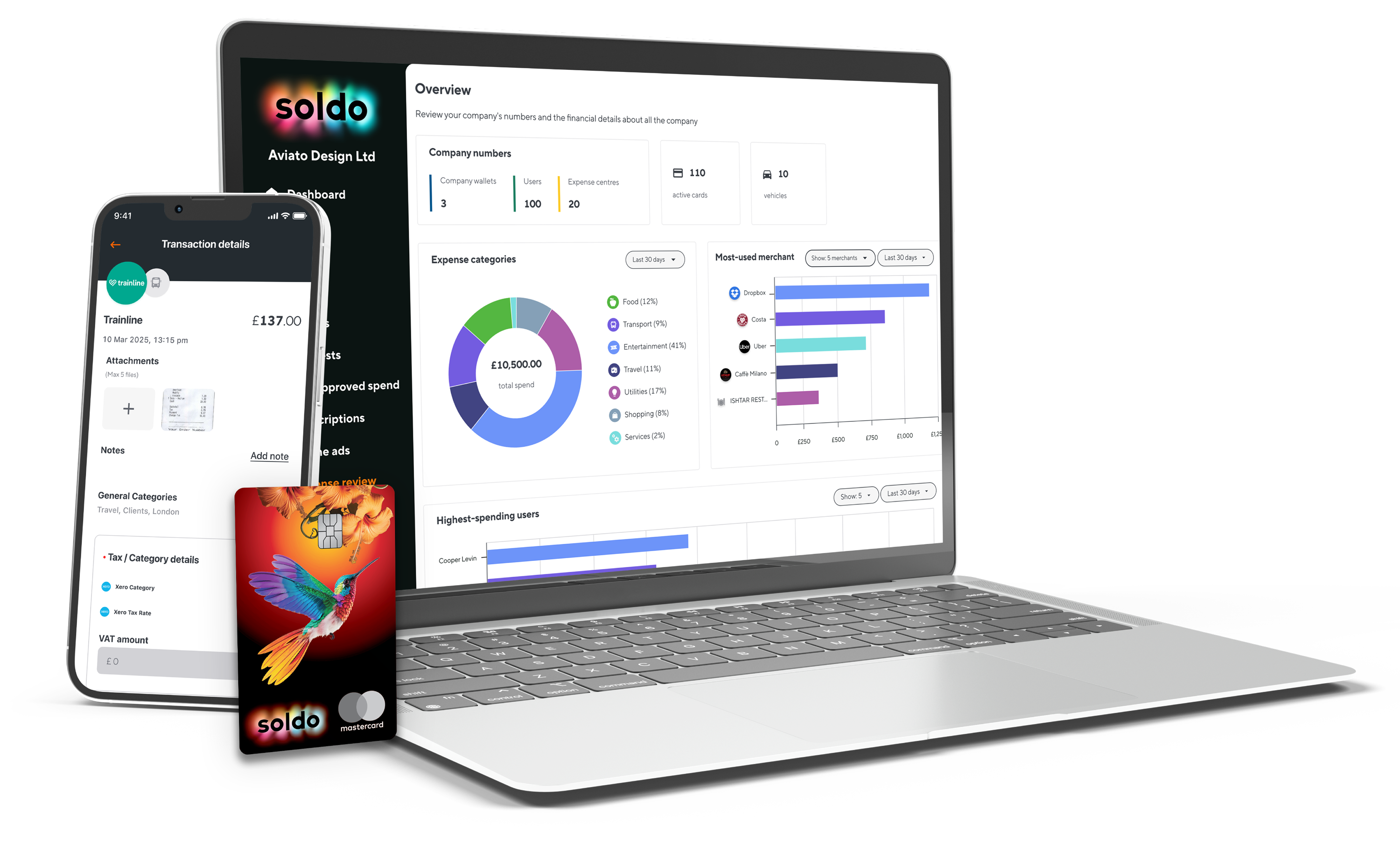 Soldo is the proactive spend management solution that frees progressive businesses to accomplish more by tracking and controlling their spending.