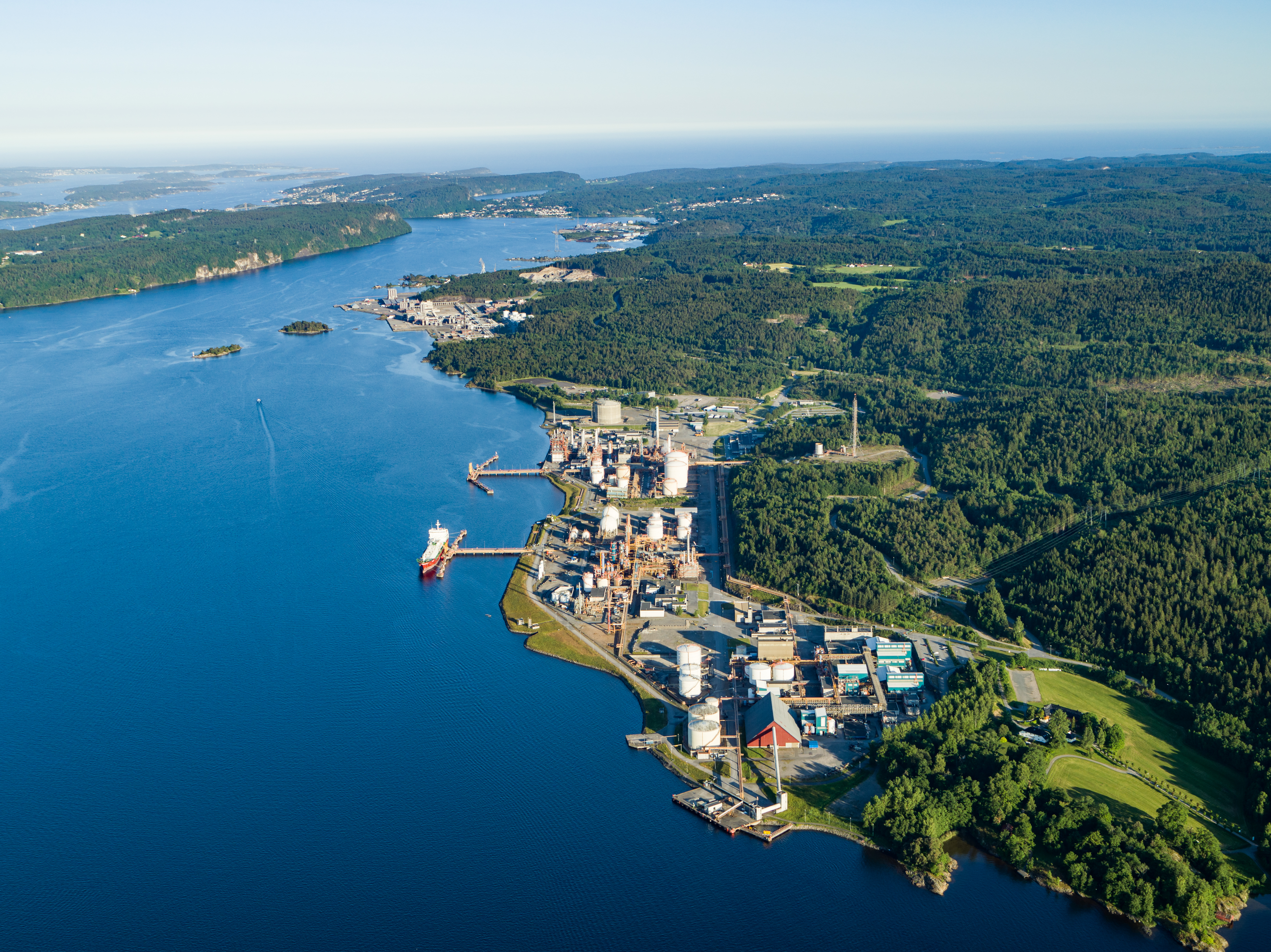 Overview of INEOS INOVYN Norway's facility at Rafnes