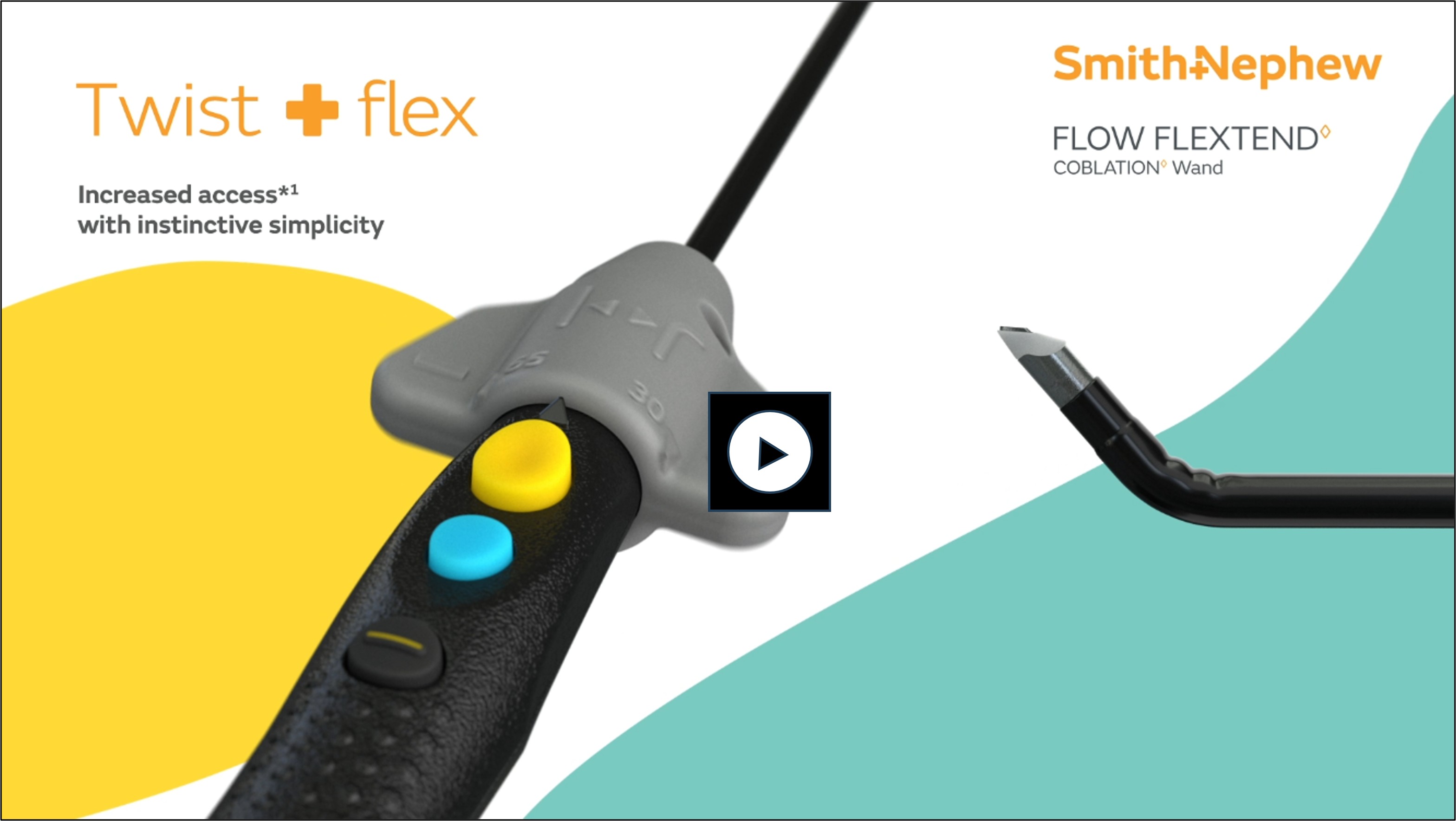 Smith+Nephew’s new FLOW FLEXTEND™ COBLATION™ Wand improves access¹* and resection efficiency²** for complex hip procedures vs. fixed-angle options