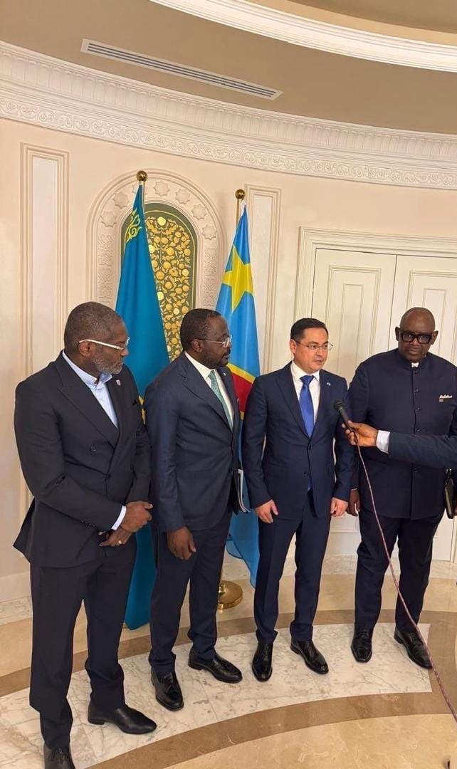 Placide Nkala Basadilua, Chairman & Managing Director, Gécamines; Guy-Robert Lukama, Chairman of the Board, Gécamines; Shukhrat Ibragimov, CEO, Chairman of the Board of Directors, Eurasian Resources Group; Louis Watum, DRC Minister of Mines.