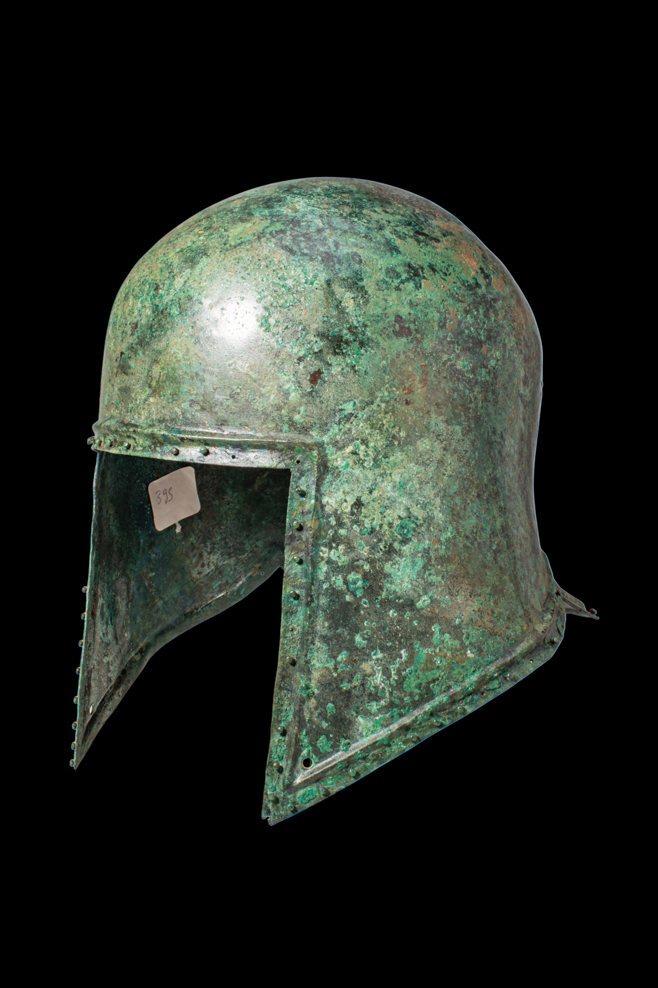 LARGE ANCIENT GREEK ILLYRIAN BRONZE HELMET