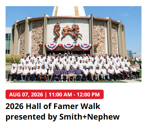 Smith+Nephew celebrates mobility, recovery and football’s greatest traditions during Pro Football Hall of Fame Enshrinement Week
