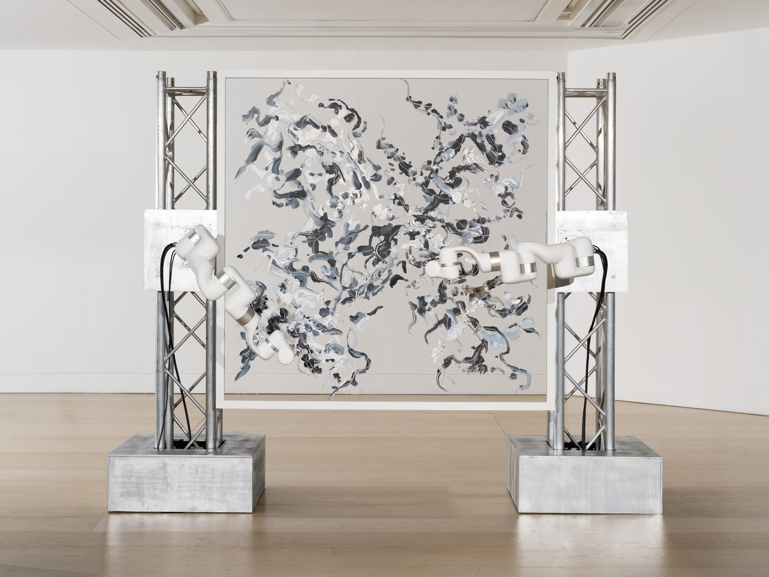Sougwen Chung, 'Spectral - Oscillation 1', 2024, Acrylic on Perspex, Created with D.O.U.G._5 Bespoke Robotic System, 152.5 x 152 