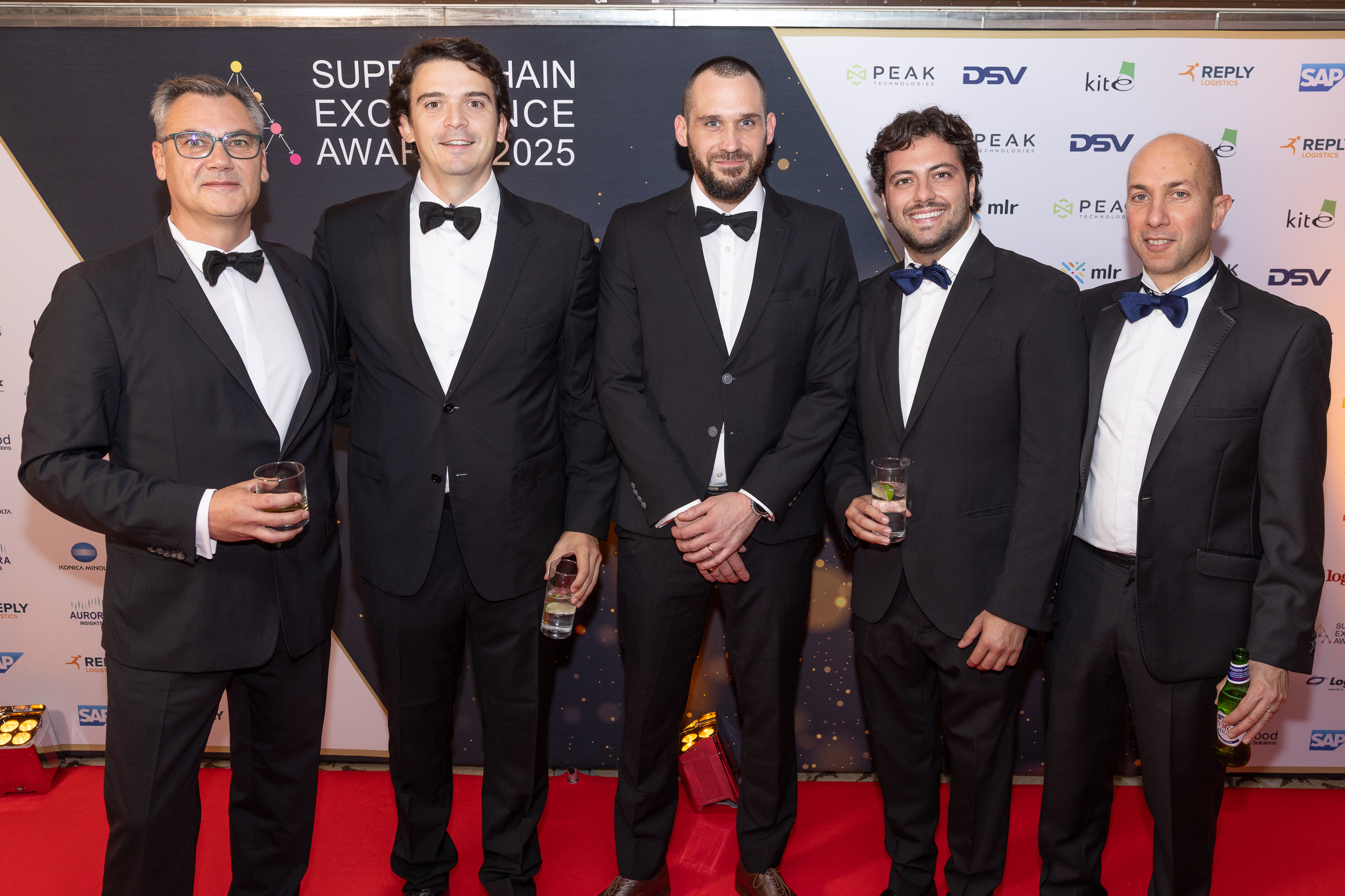 CRYOPDP and Applied Blockchain team members on the red carpet at the 2025 Supply Chain Excellence Awards