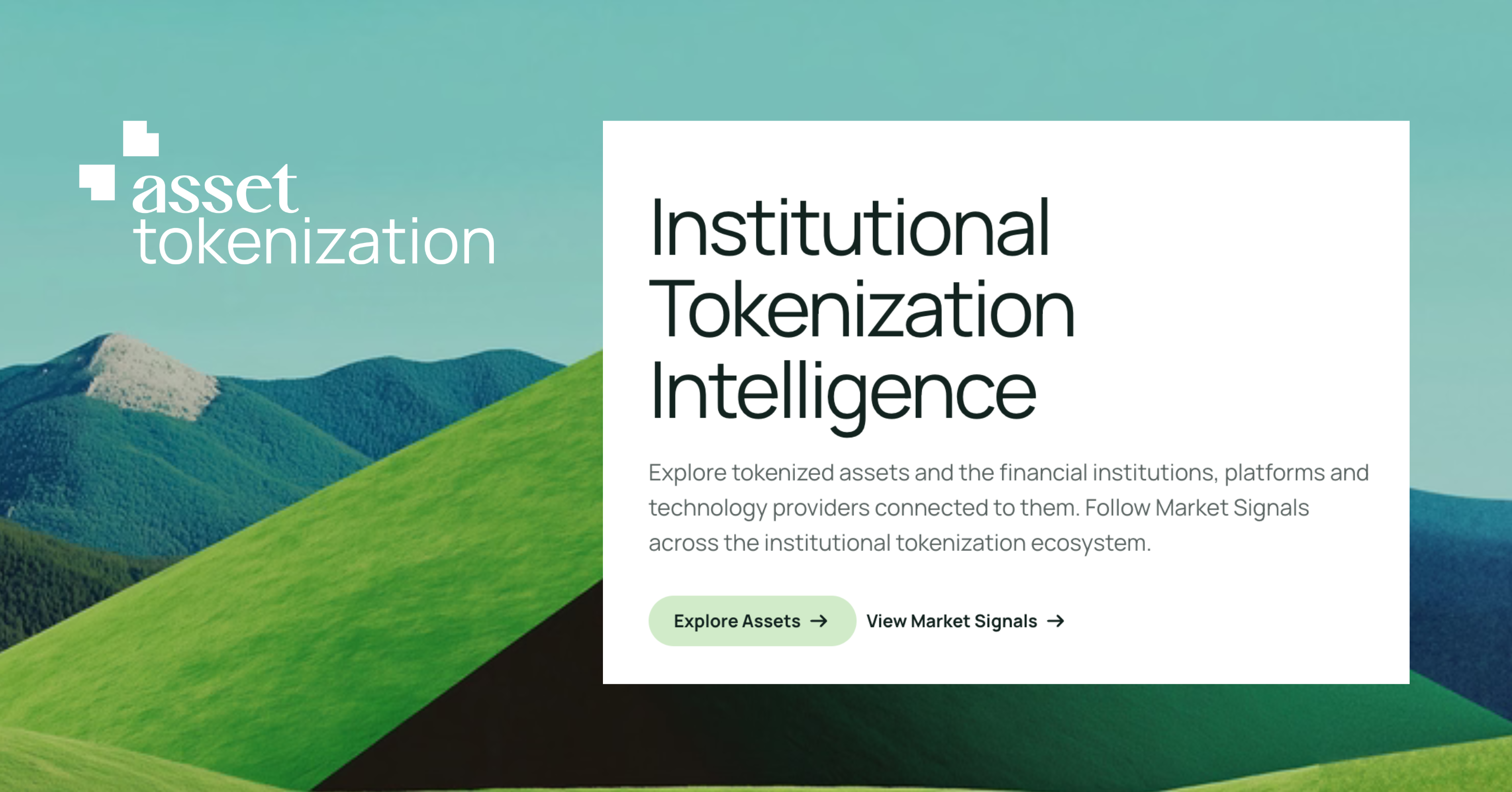 Asset Tokenization Institutional Tokenization Intelligence connects assets and market signals.