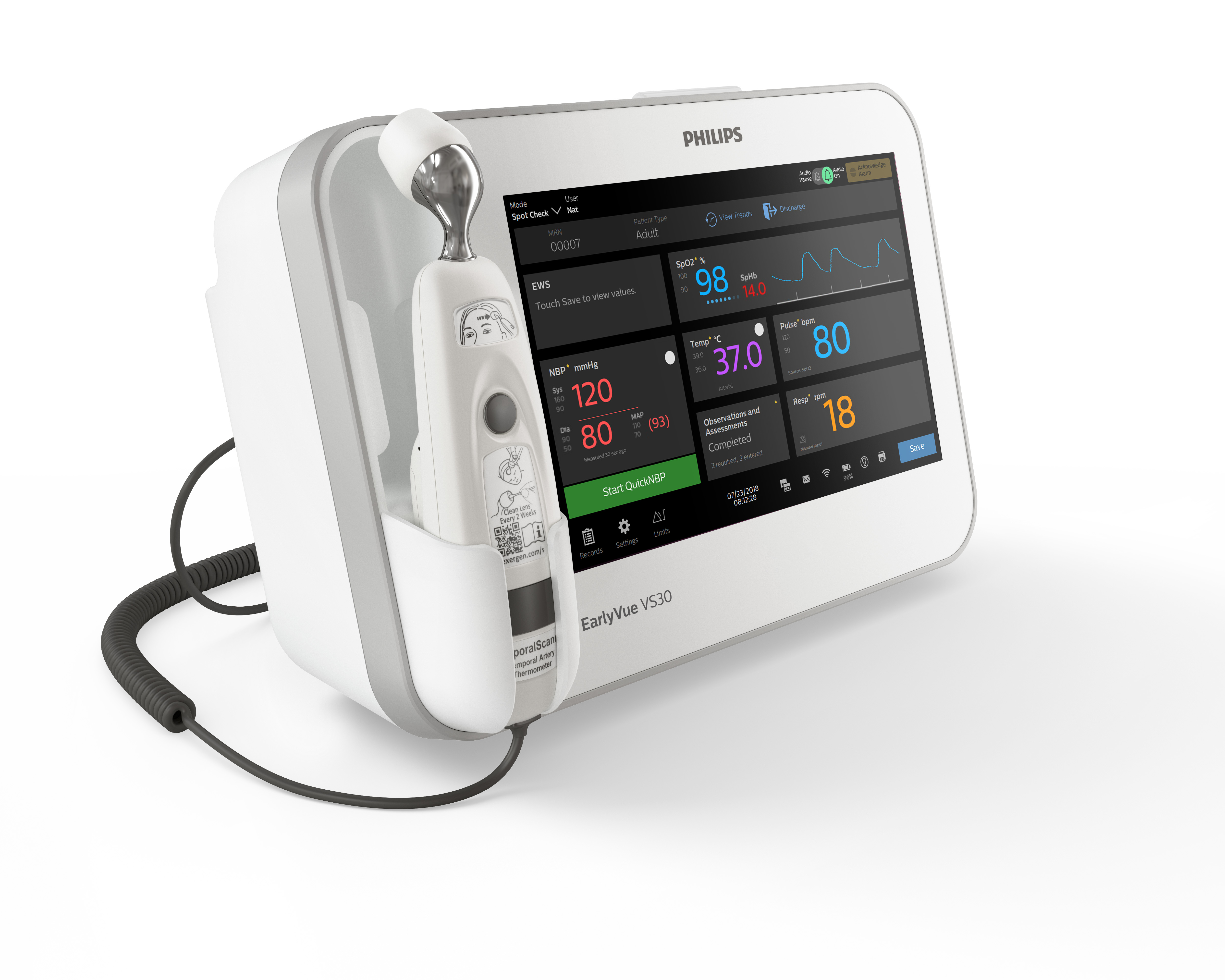 Philips EarlyVue VS30 vital signs monitor