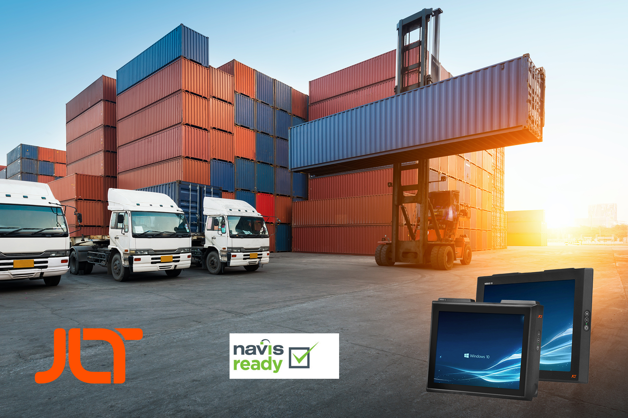 Die "Navis Ready“ Computer der JLT VERSO-Serie sind für den problemlosen Betrieb anspruchsvollster Hafen-Applikationen validiert