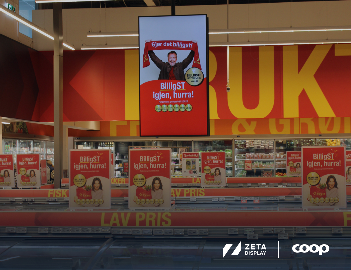 Coop partners with ZetaDisplay to roll out advanced in-store retail media network across Norway 