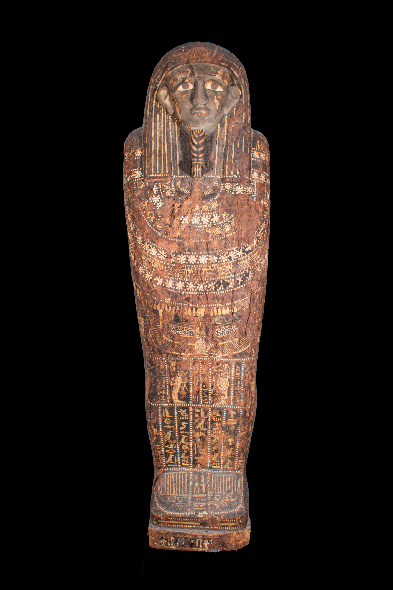 COMPLETE EGYPTIAN MALE SARCOPHAGUS