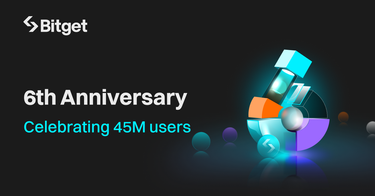 Bitget Celebrates Its 6th Anniversary, Surpassing 45 Million Users