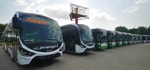 IVECO BUS Crossway Low Entry and  Crealis Natural Power vehicles destined for Abidjan, Ivory Coast