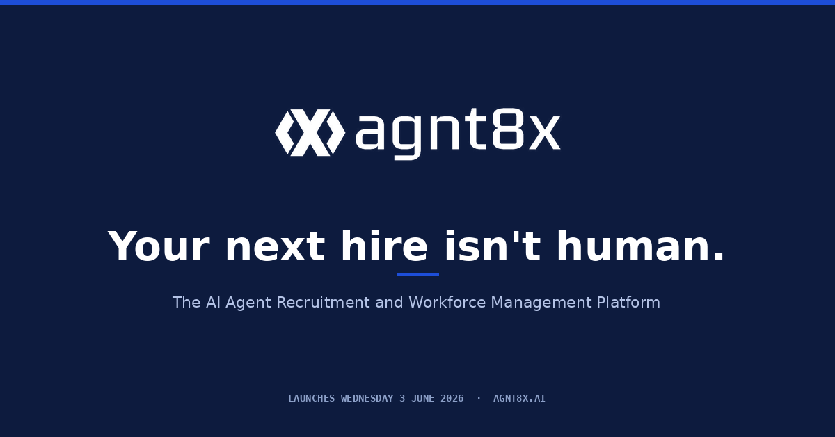agnt8x Launches the World’s First AI Agent Recruitment and Workforce Management Platform
