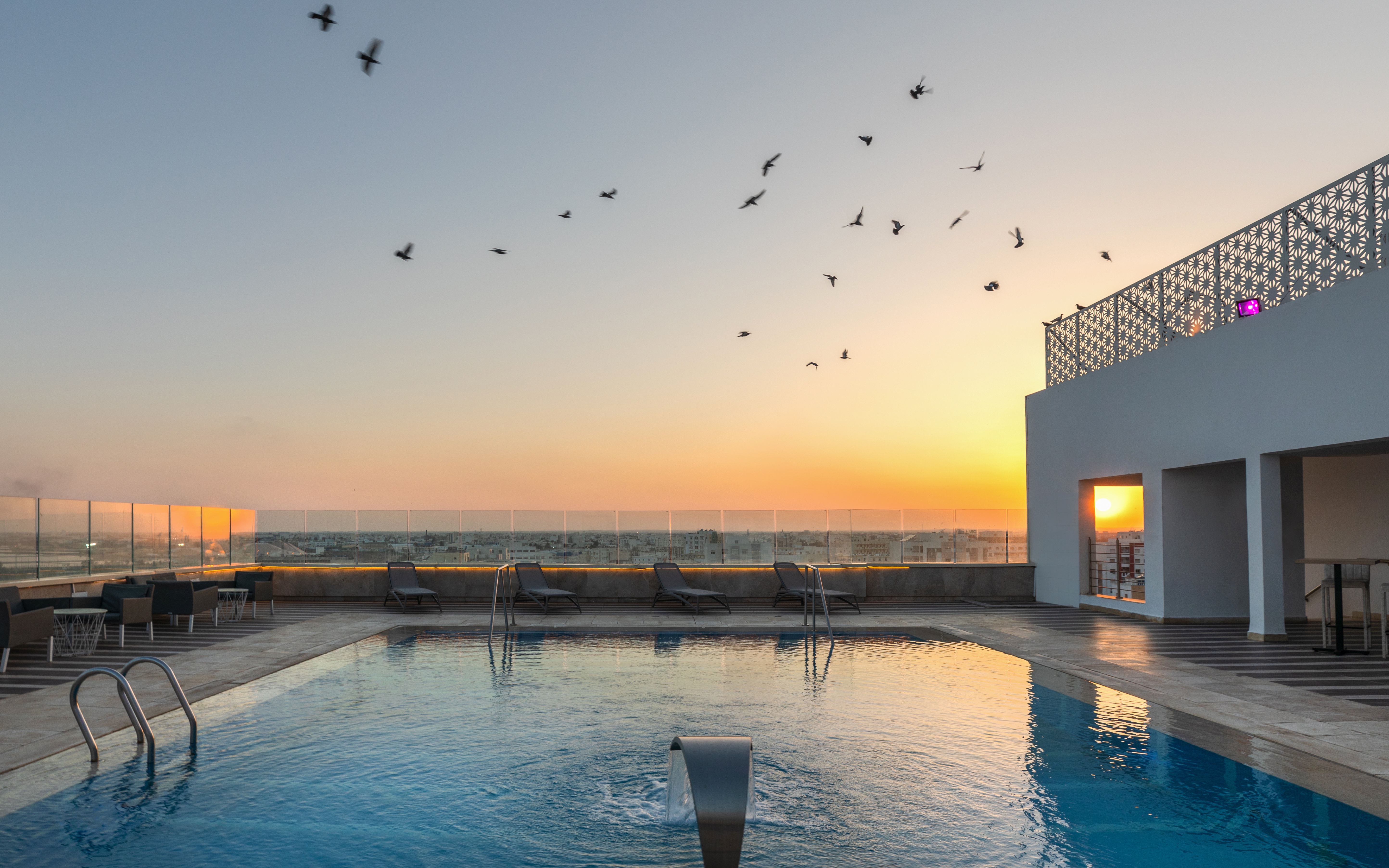 Rooftop pool at Radisson Hotel Sfax