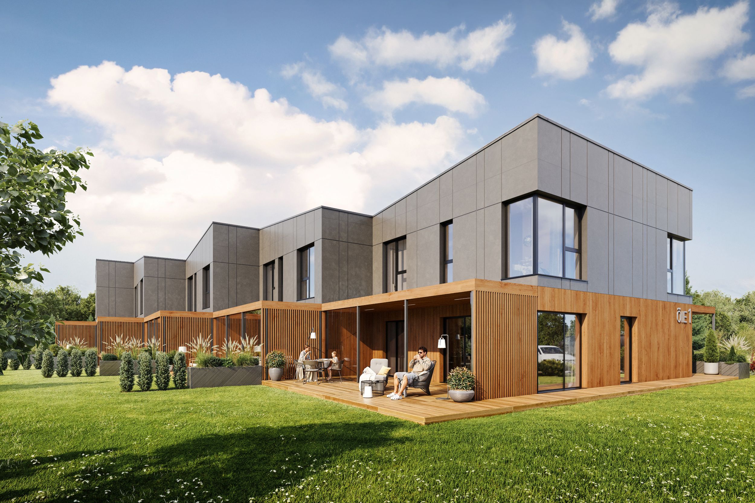 Õielehe terraced house visualization