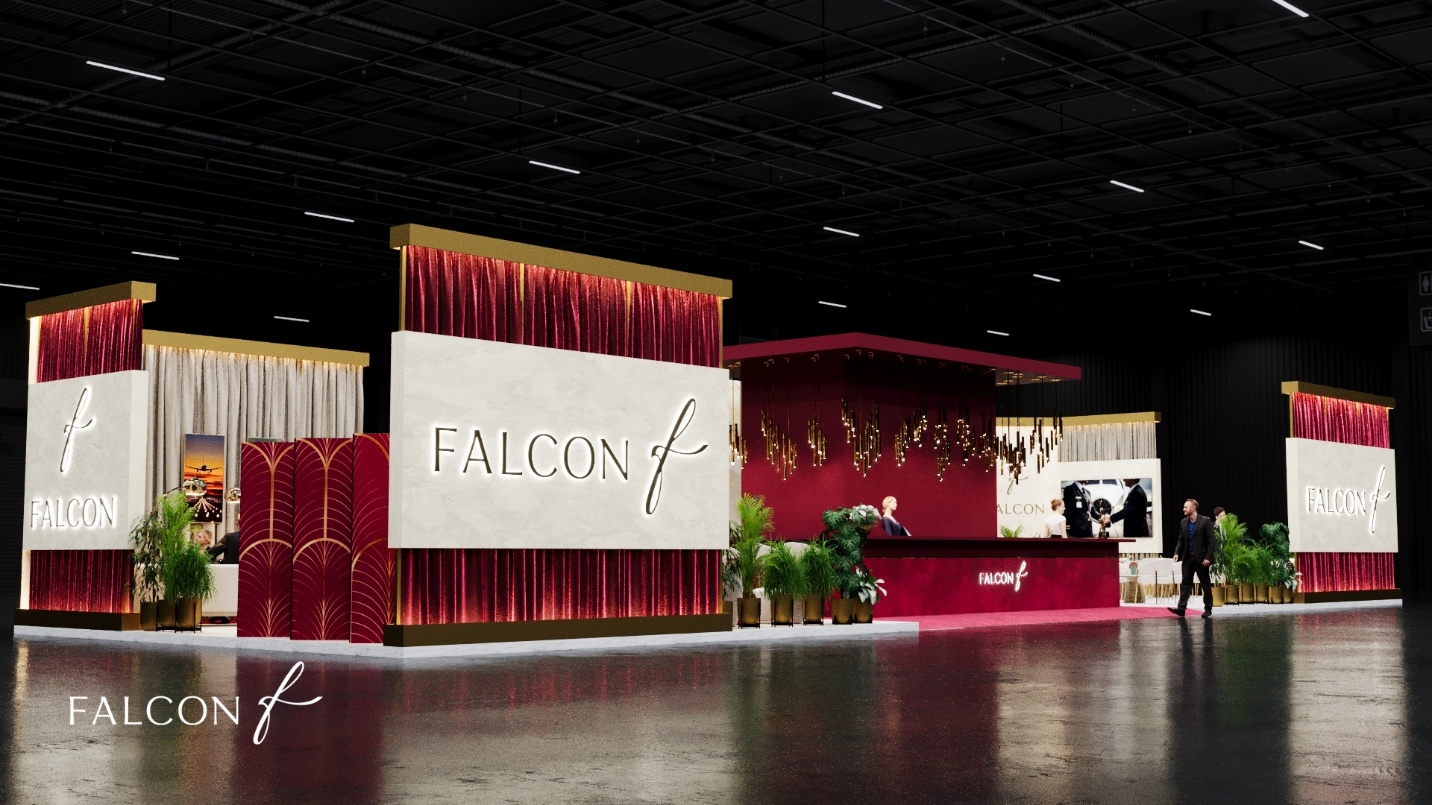Falcon 亮相 EBACE 2025 (2025 年歐洲商務航空展)，首次在歐洲登場