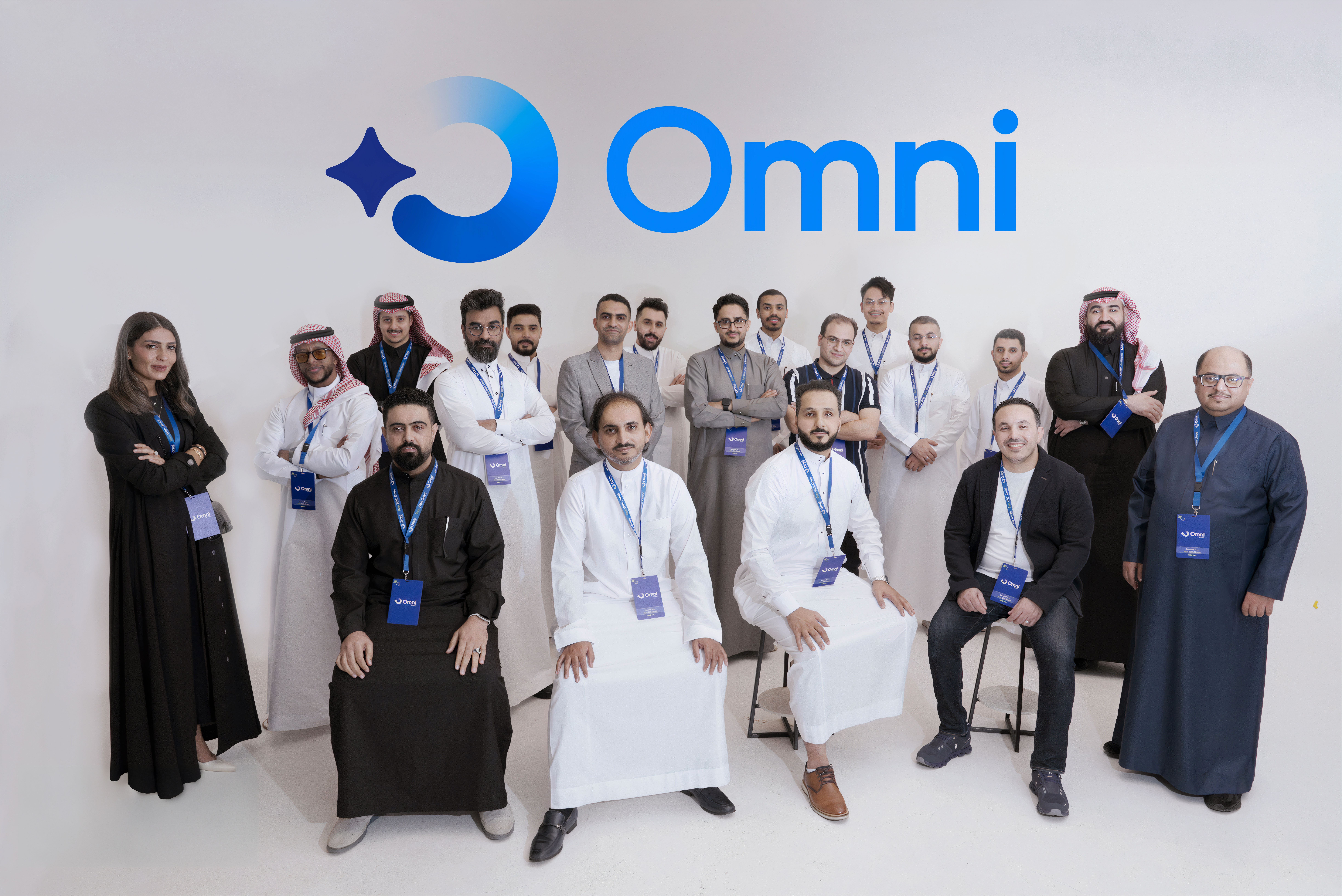 Omni Team gathered to celebrate the launch