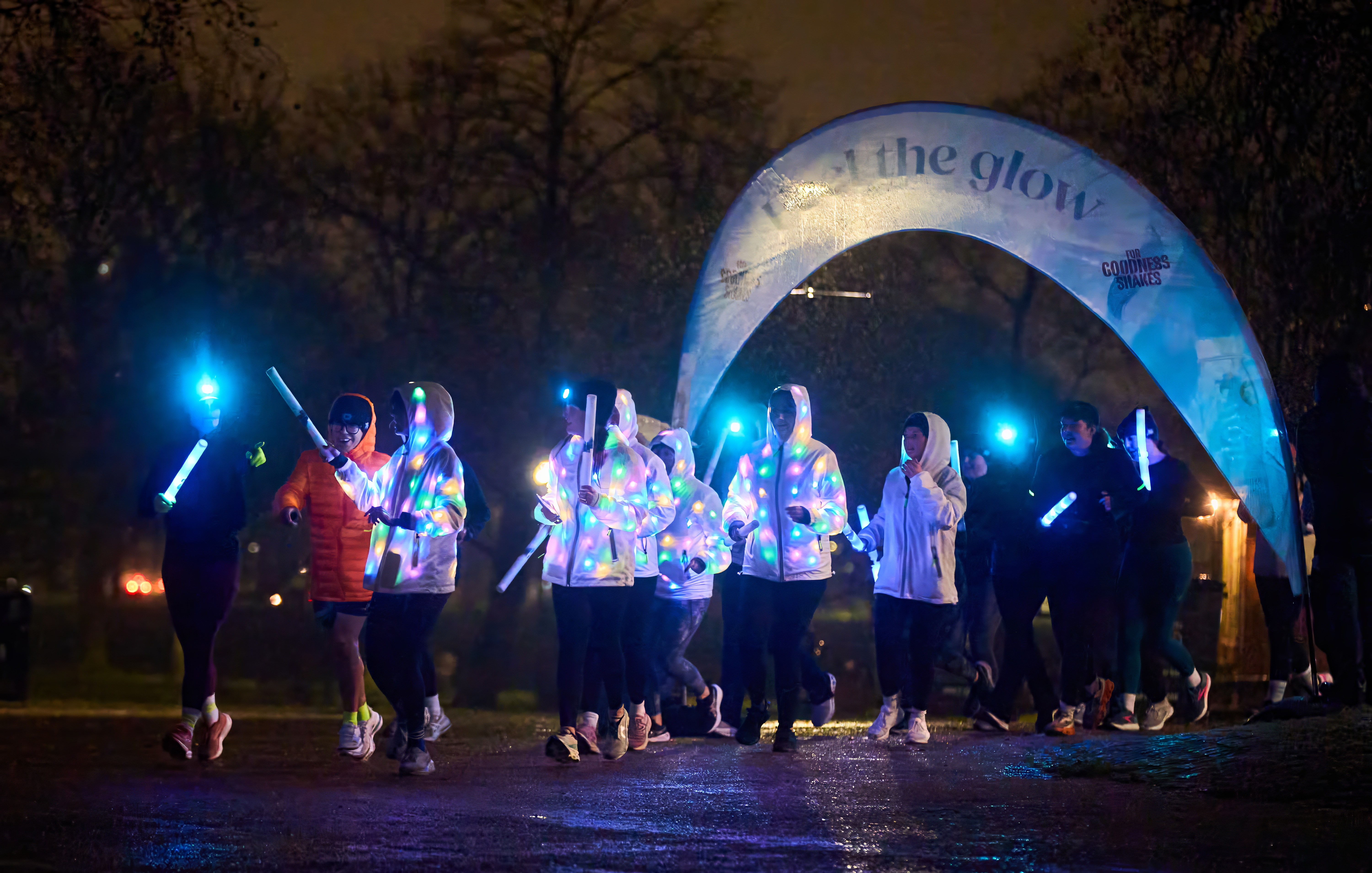 For Goodness Shakes and These Girls Run light up Clapham Common
