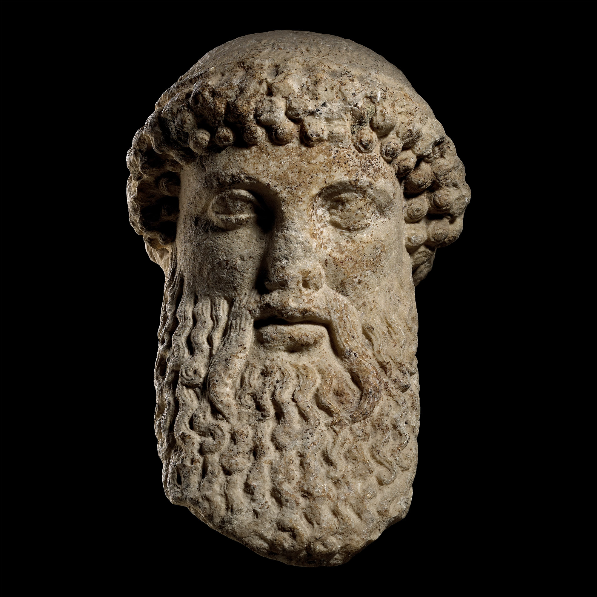 Life-Size Roman Bearded Head of the Greek God Hermes, Timeline Auctions Ltd