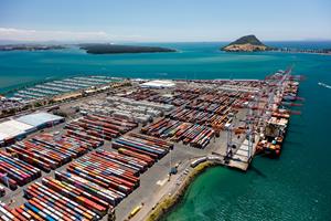 Port of Tauranga in New Zealand