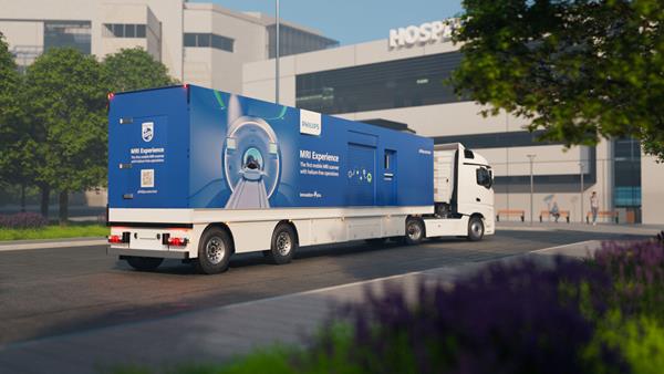 The Philips BlueSeal MR mobile truck in transit