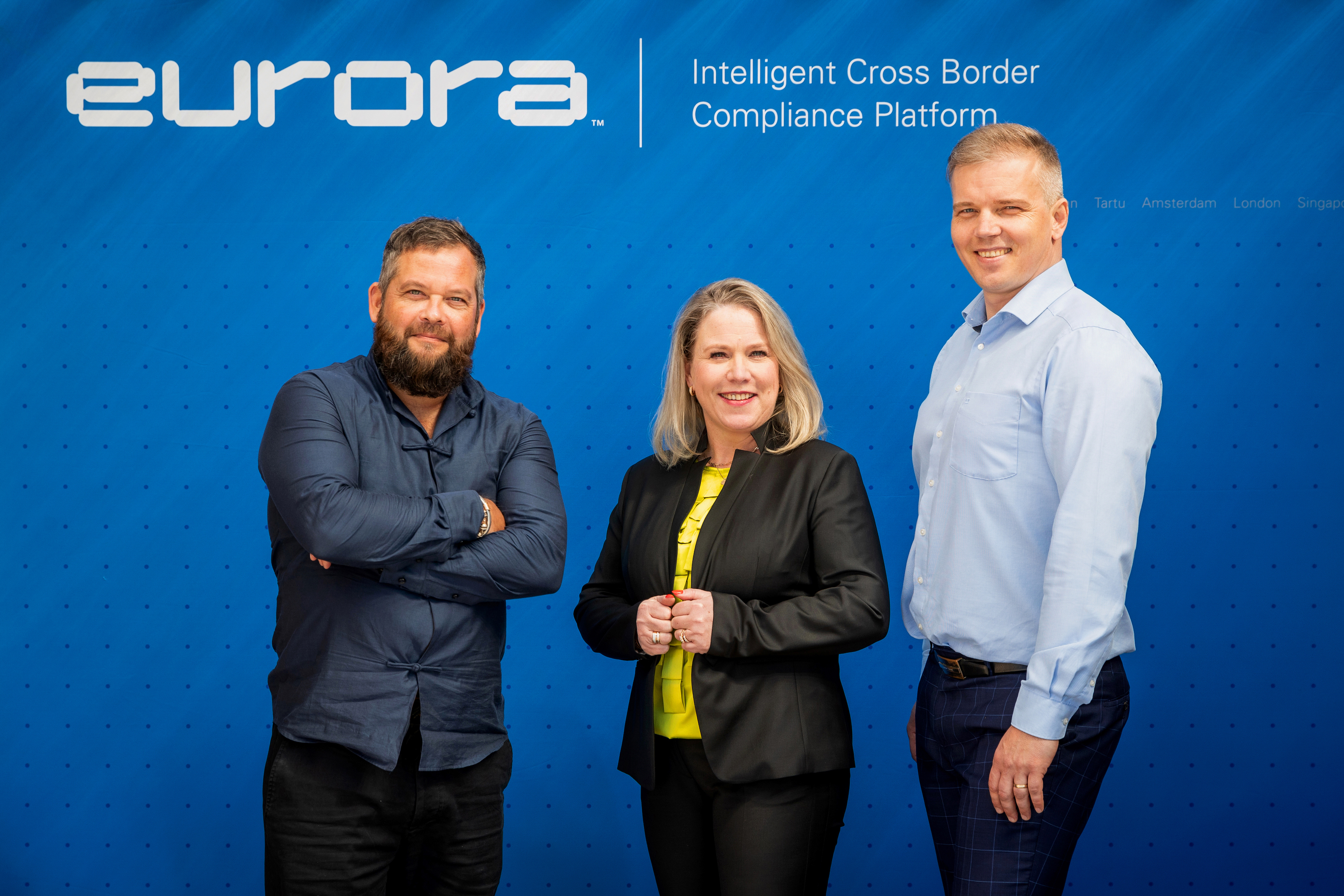 Eurora management team: (from left) Marko Lastik (founder), Anneli Aljas (CFO), Egon Veermäe (COO).