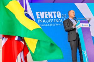 CEO Christian Rynning-Tønnesen opening the Ventos de Santa Eugenia wind complex in Brazil