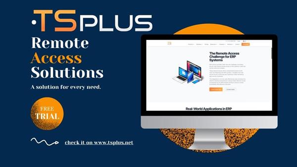 TSplus blog banner titled "TSplus Remote Access Solutions: A solution for every need"