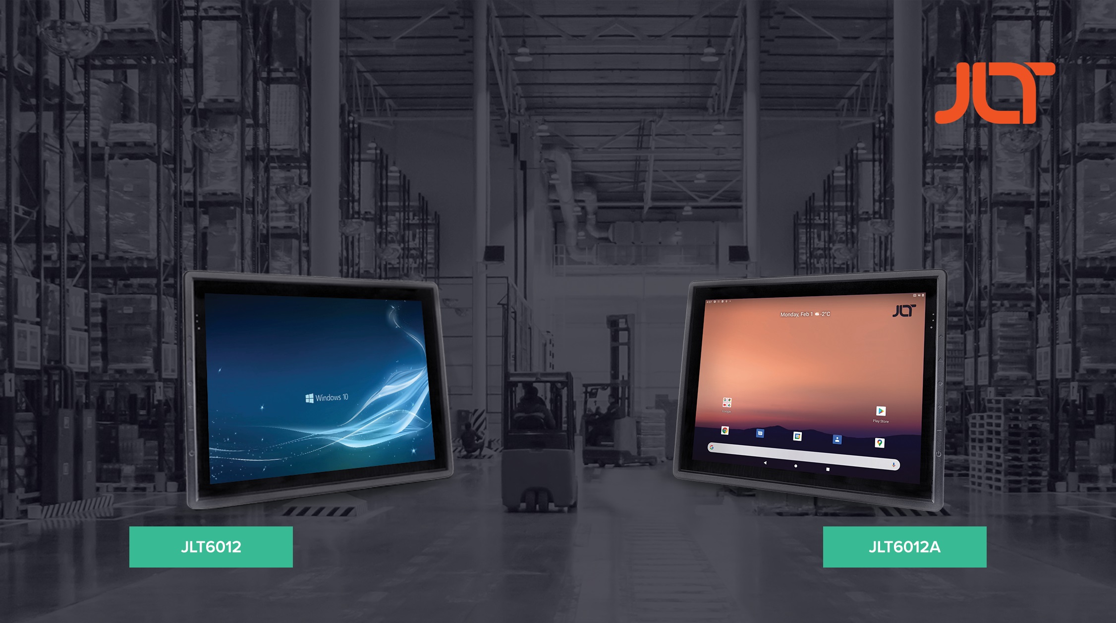 With dedicated Android™ and Windows™ versions, the JLT6012™ series of ultra-rugged forklift computers provides the best operating system fit for every warehouse use